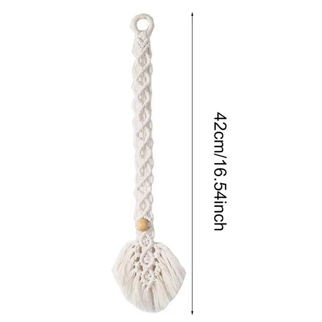 Makrame Függönyszíj Kézzel Szőtt Bohém Függöny Nyakkendő Kötél Dekoráció Kreatív Kiegészítők - Image 6