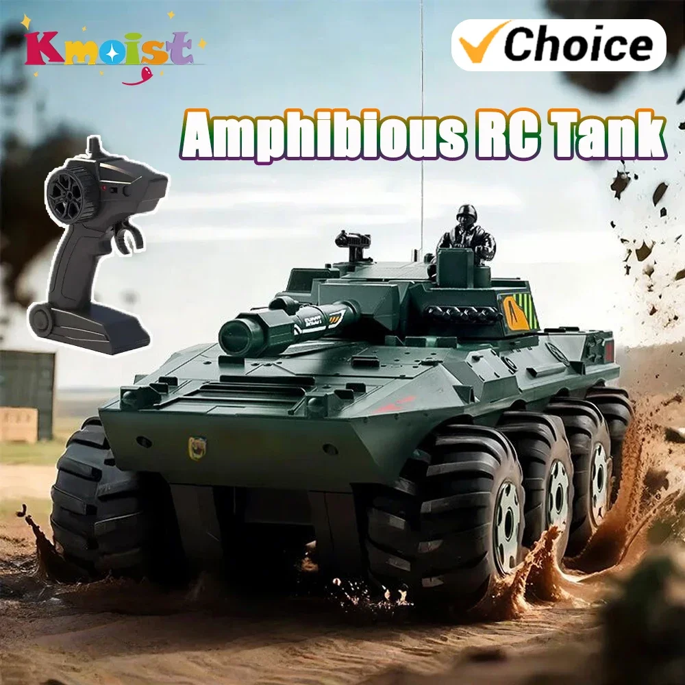 Amphibious RC Tank Model Plastic Toy Car for Kids