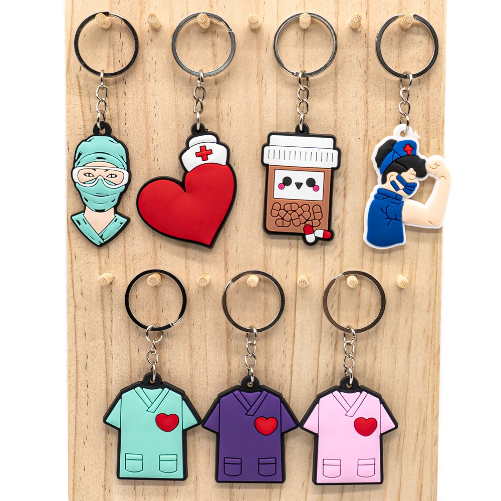 메디컬 시리즈 키체인, 크리에이티브 주사기, 심장 구급차 키링, 병원 기념품, 간호사 펜던트, 여성 남성 가방 장식, 1 개 -  AliExpress