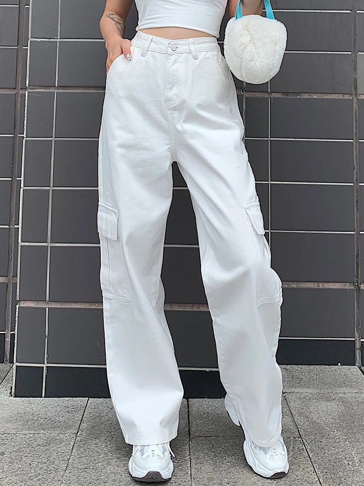 Cotton Cargo Pants Basic Baggy Trouser 
