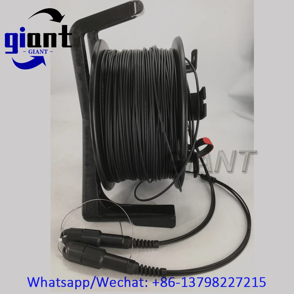 4C,G657A1,200M,SM,TPU/LSZH 재킷, 아머드 패치 코드, 직경:4.5mm, PDLC/UPC-PDLC/UPC 광섬유 패치 코드 릴 PCD310 포함