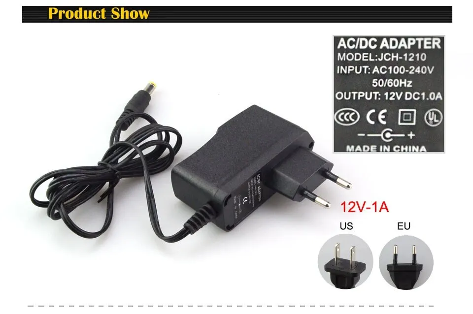 Description Picture 3 of itemAC 110V 220V To DC 12V 1A 2A 3A 5A 6A 8A Lights Transformer Switch Supply Power Adapter Converter Charger For LED Strip Light