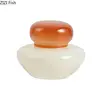 Colored Glass Storage Jar with Lid Dressing Table Desktop Storage Jars Ring Jewelry Box Round Cosmetic Jar Candy Pots Aroma Can 6