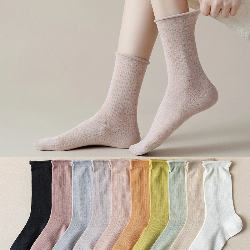 Носки женские тонкие сетчатые хлопковые