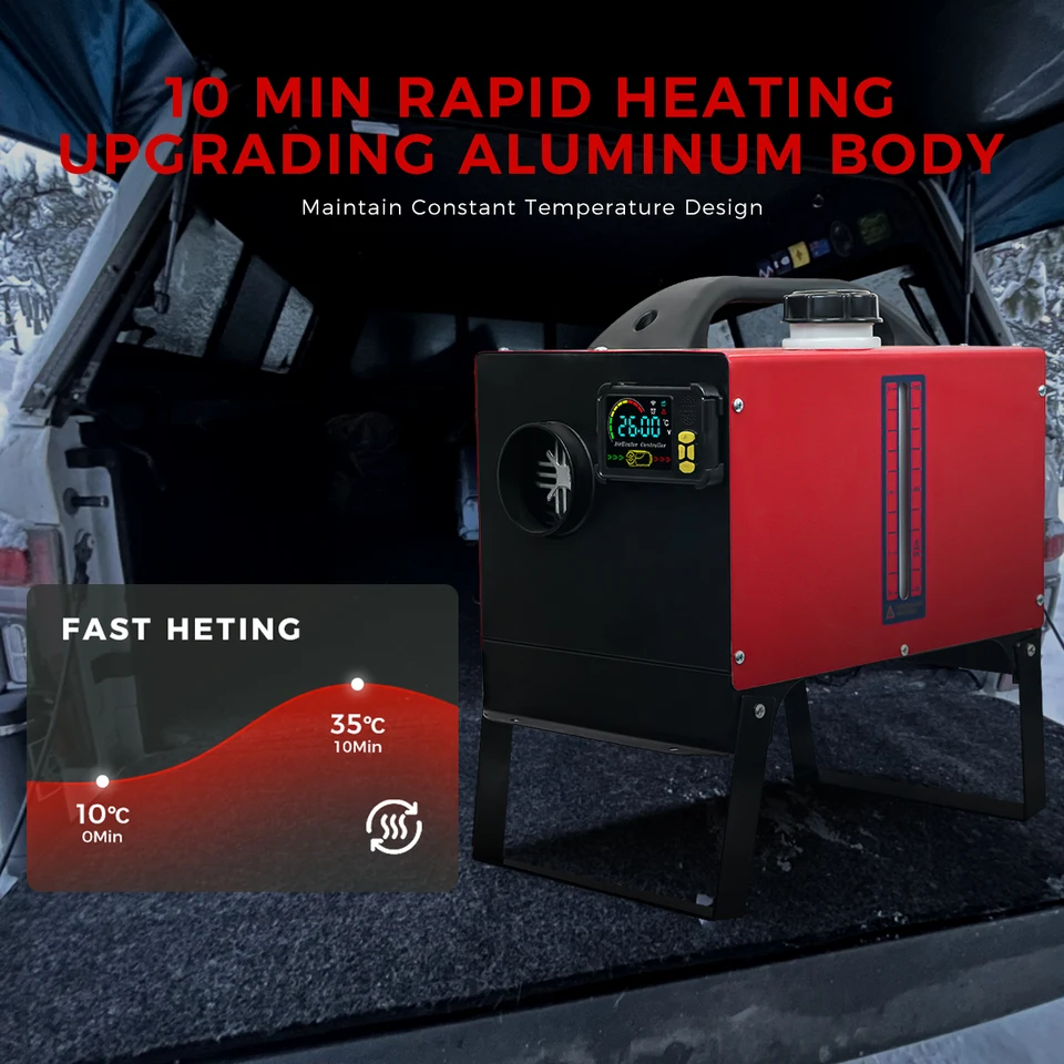 Sunster 8KW Diesel Standheizung - 12/24V DC + 110-240V AC, Bluetooth App, Für LKW & Wohnmobile