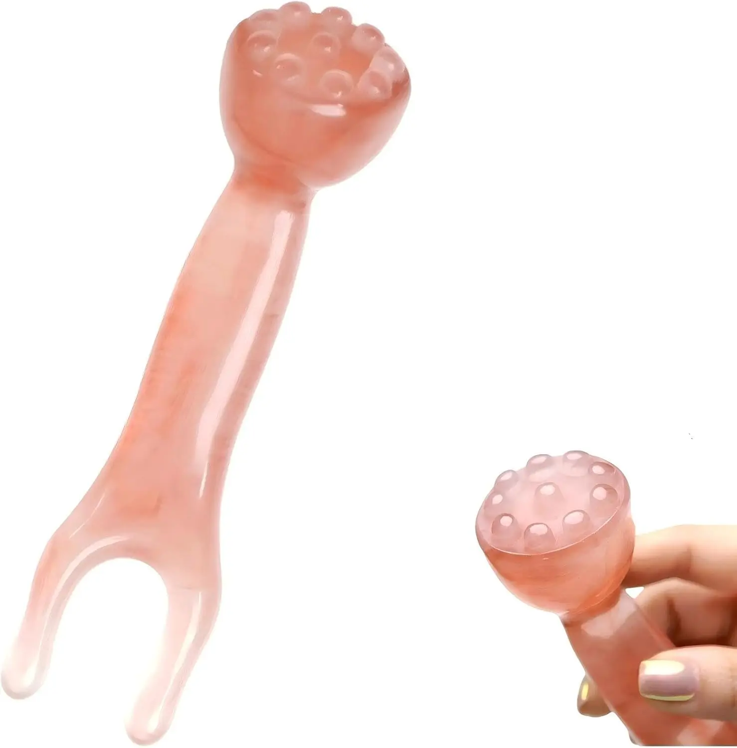 Double-Ended Nose and Facial Massage Stick with 10 Points Head and Meridian Scraping Tool Gua Sha Massager for Face Neck Back