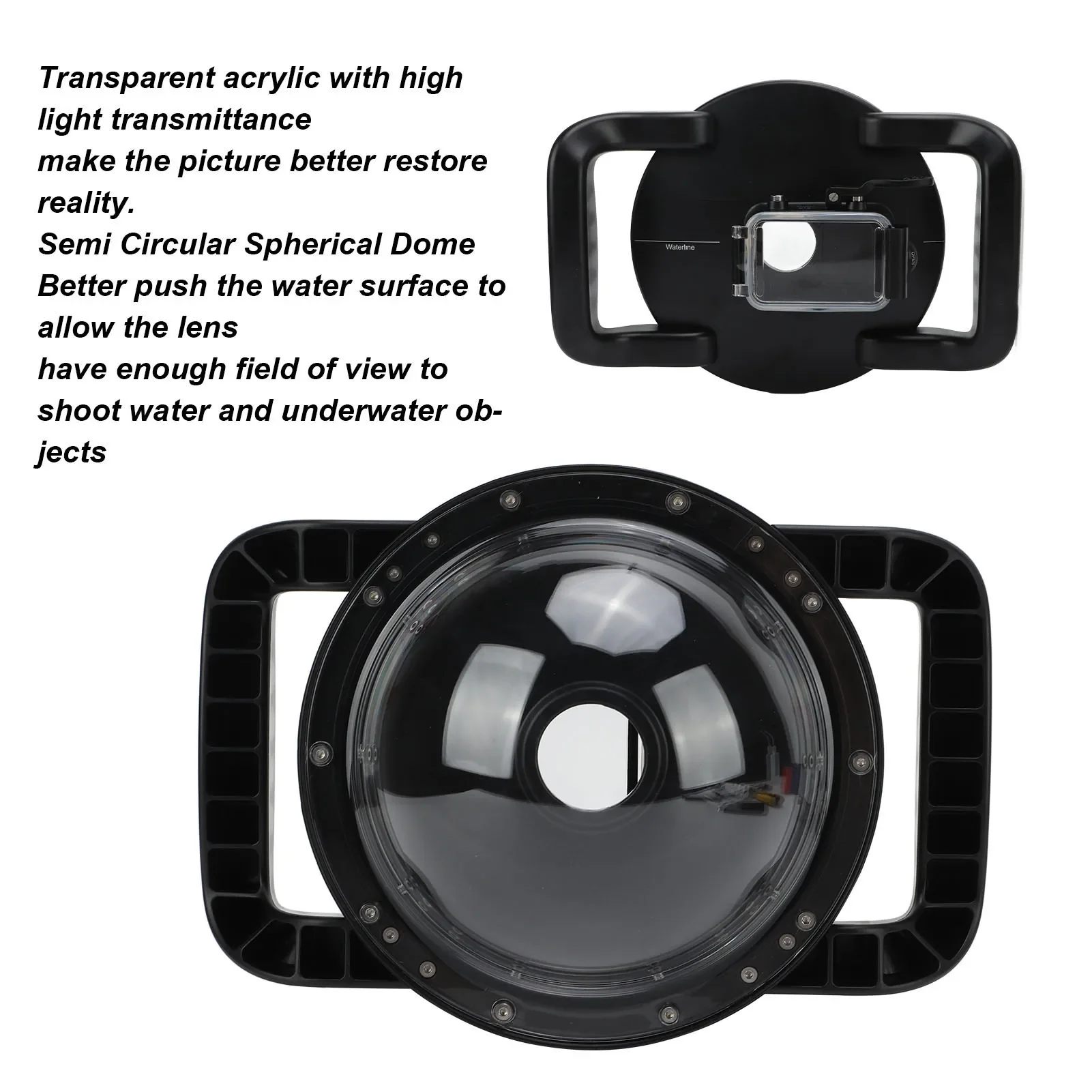 Dôme Objectif Transparent pour DJI Osmo Action - Plongée Sous-Marine