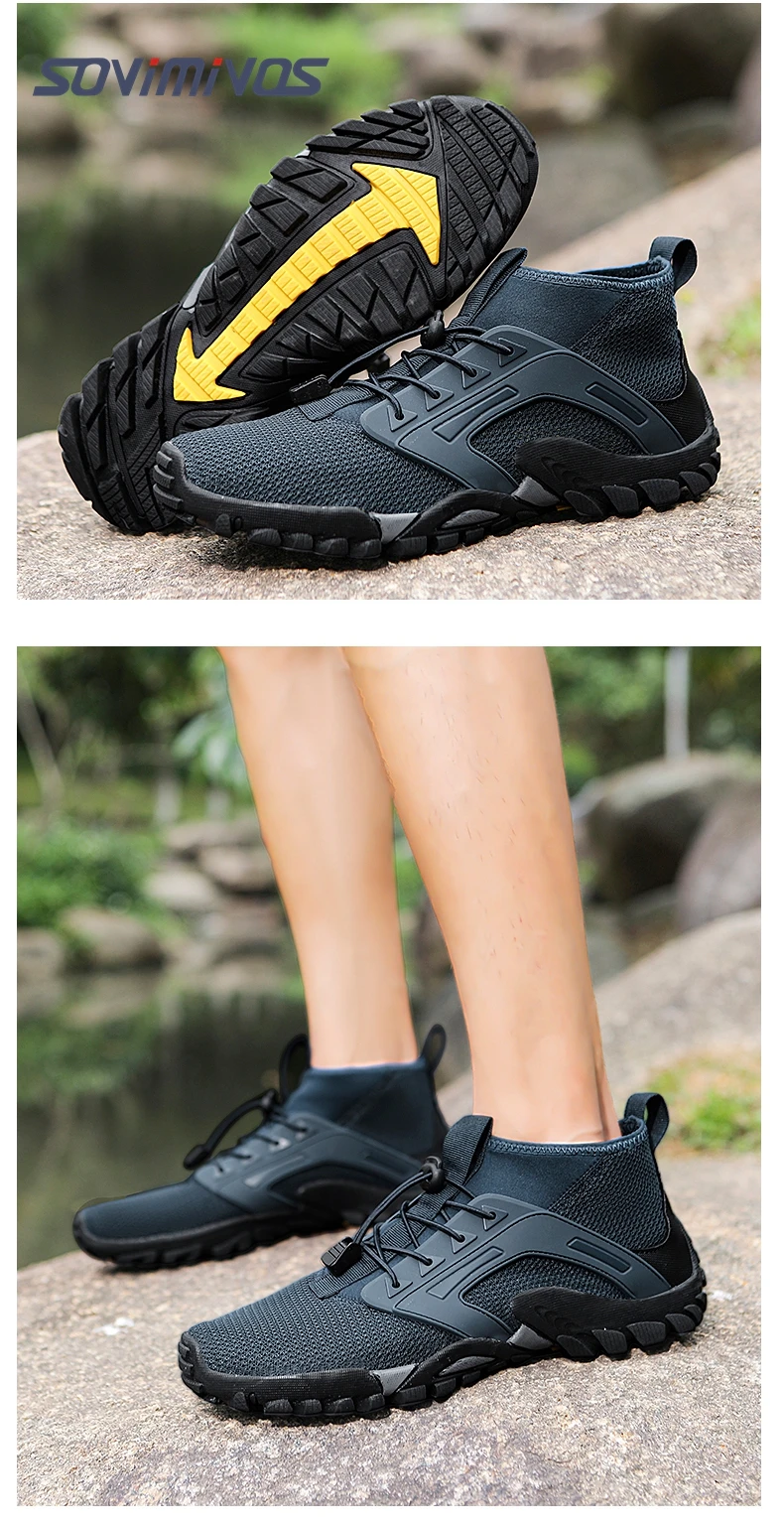 Water Shoes for Men Quick-Dry Aqua Shoes Men's Hiking Shoes Lightweight Water Sports Shoes for Swimming Fishing Kayaking