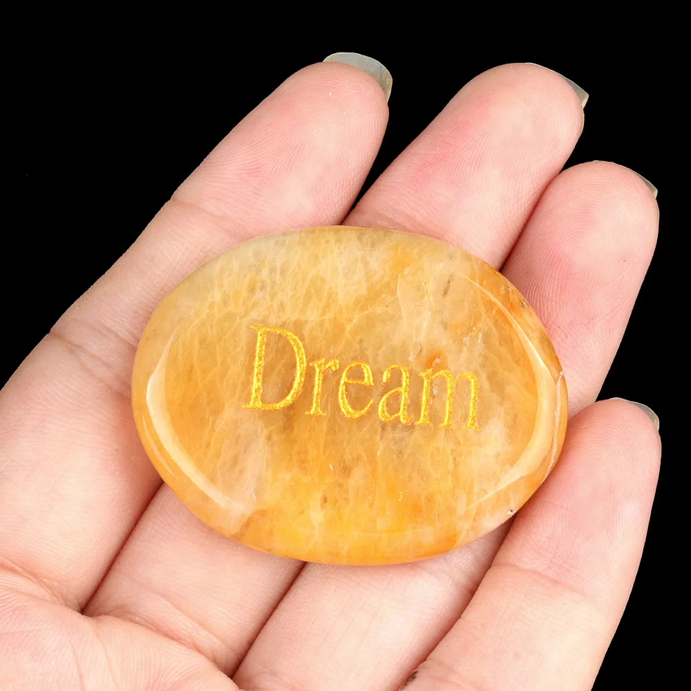 Oval Quartz Healing Crystal Worry Stone for Meditation and Chakra Energy Therapy