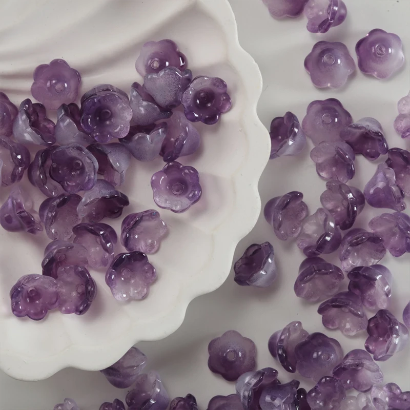 Colorful Flower Glass Beads 1