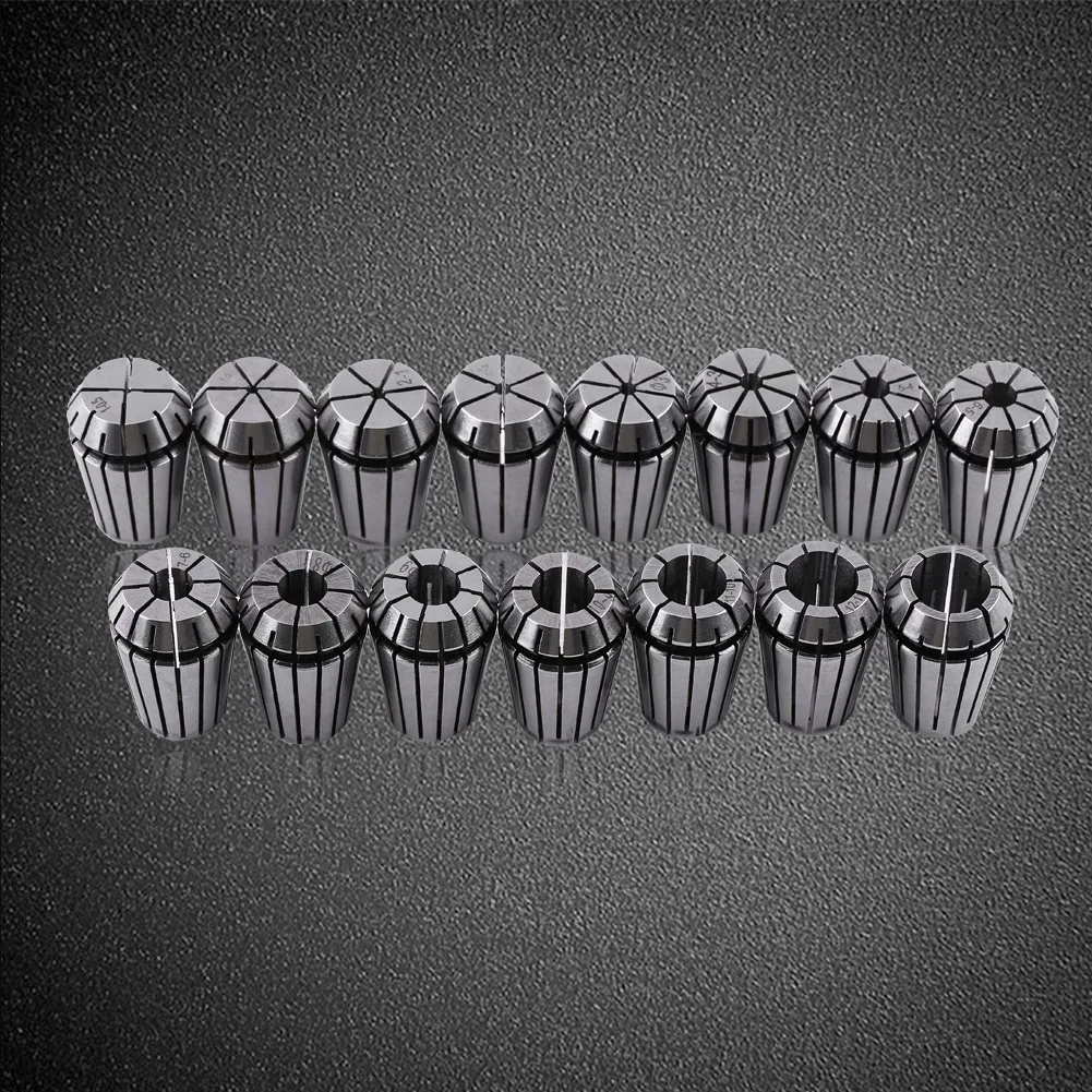 15Pcs ER20 Spring Collet Set for CNC Engraving Machine and Milling Lathe Tool 1‑13mm