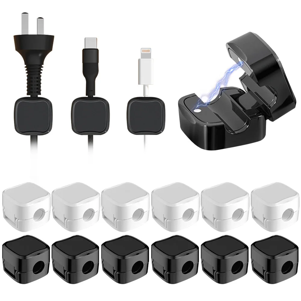 Clips Magnéticos Multiusos Para Bridas De Cables Negros