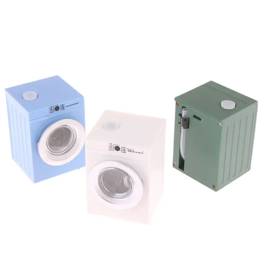 Dollhouse Miniature Simulation Drum Washing Machine Furniture Simulation 1:12 1/12 Washing Machine Laundry Door Can Be Opened