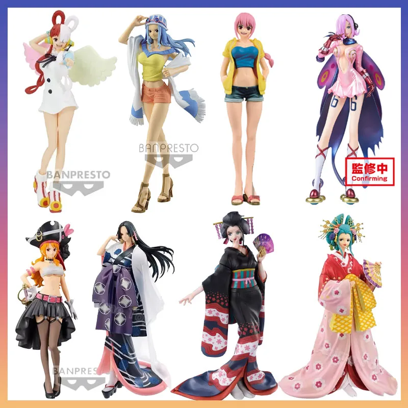 

Bandai Original Genuine One Piece Figures Hancock Nami Nico Robin Hiyori Rebecca Vivi Uta Reiju Anime Action Figure Model Toys