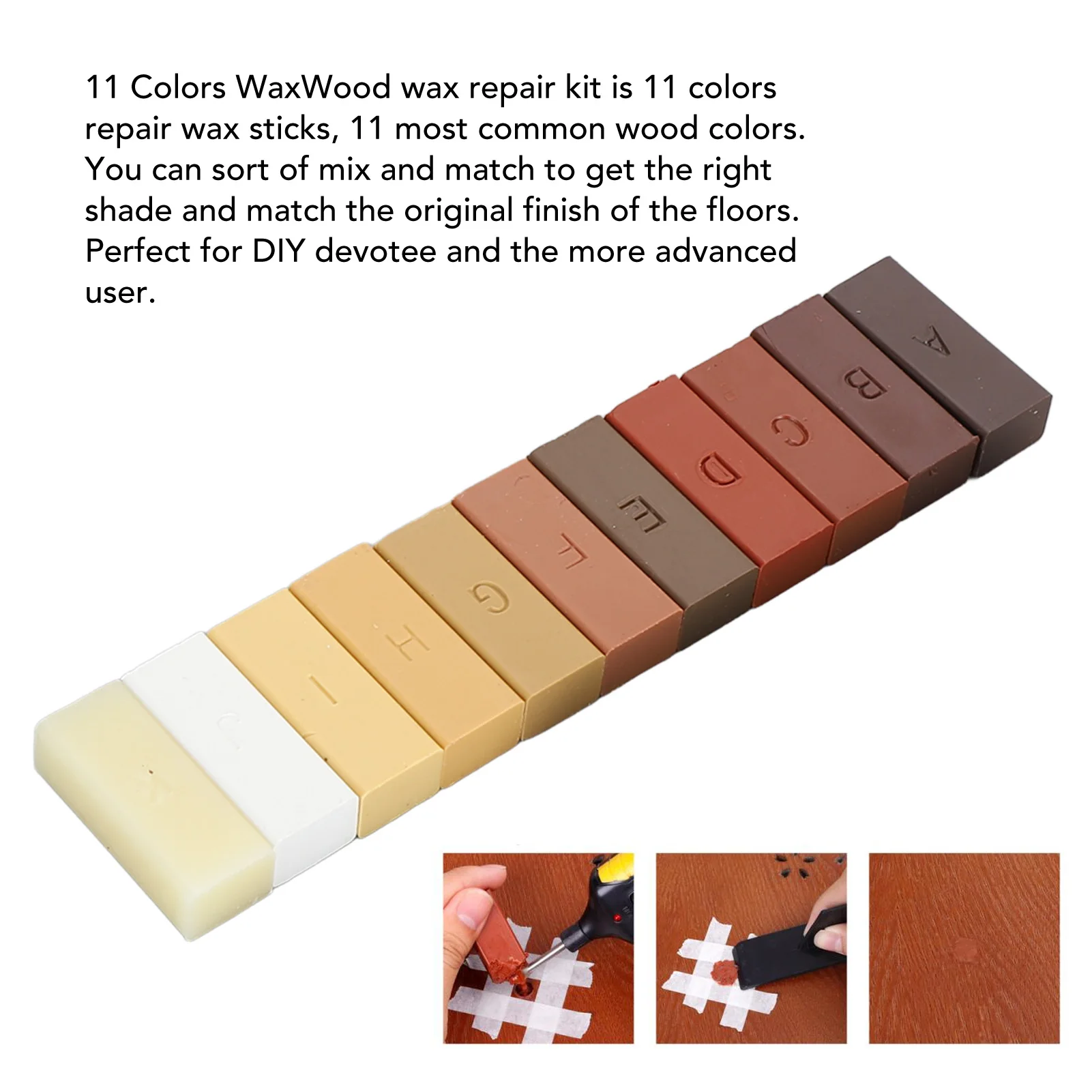 Floor Repair Wax Kit Repair Scratches Cracks Holes Wood Floor Kit 11 Colors Hard Wax Filler Wooden Door