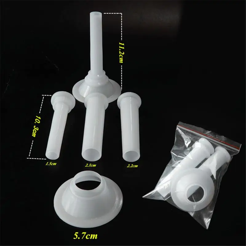Manual Sausage Maker Tube Syringe Meat Fillers Machine Nozzle Sausage Stuffer Funnel Kitchen Meat Grinder Tools Accessories