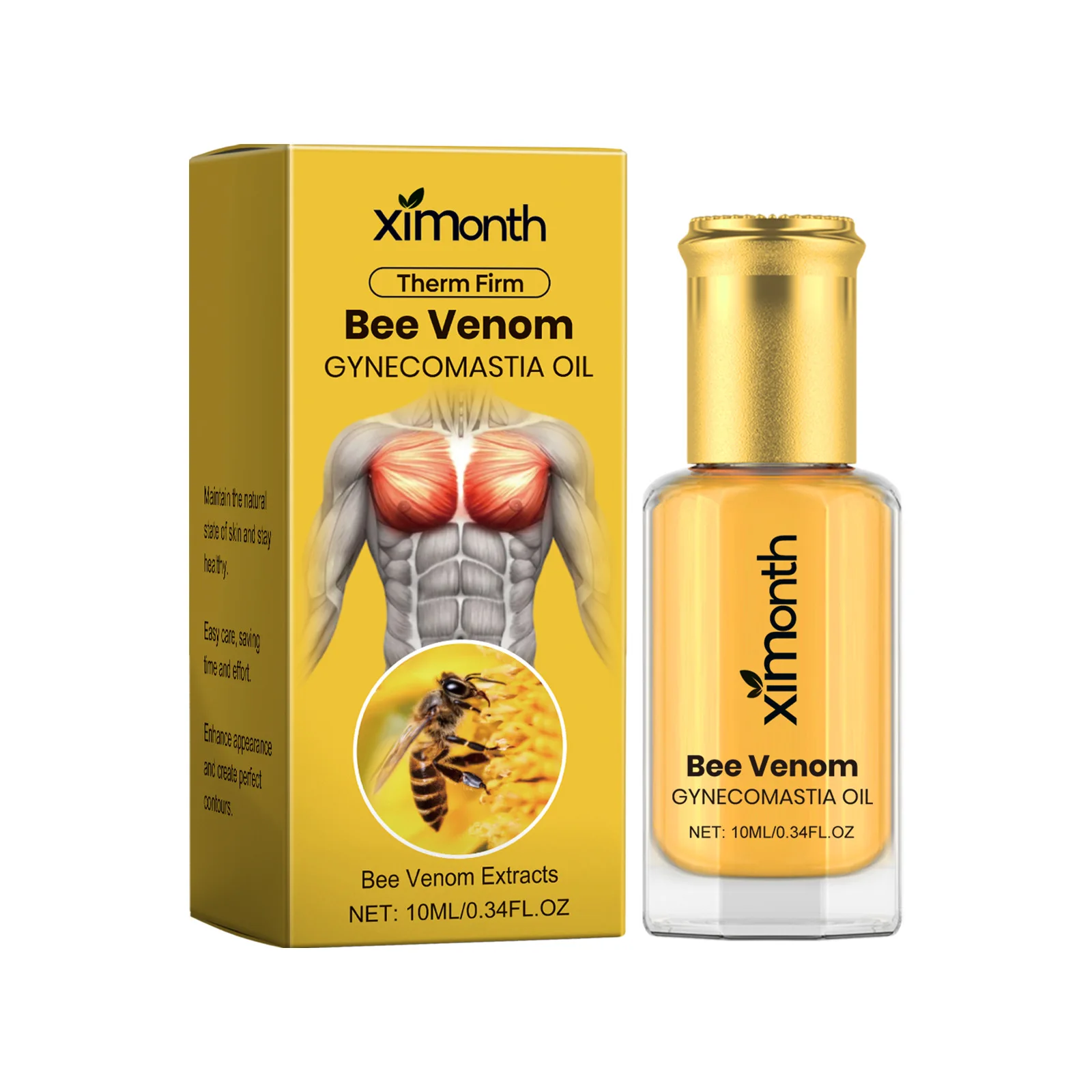 Man Chest Firming Oil Gynecomastia Tightening Remove Excess Fat Strengthen Chest Muscles