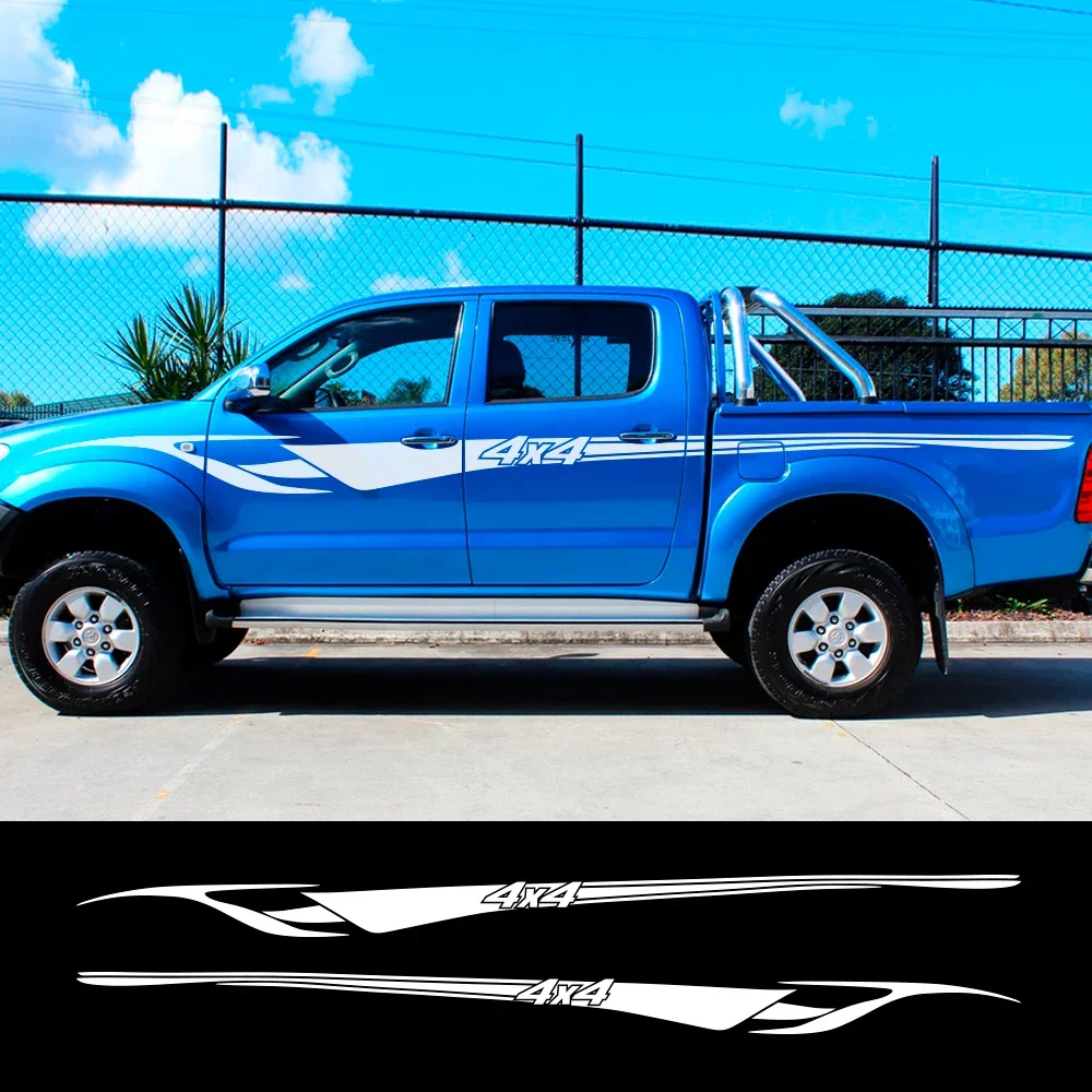 

Car Waist Line Sport Stripe Vinyl Film Stickers For Toyota Hilux Pickup 4x4 Body Decor Decals Auto Tuning External Accessories