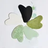 Heart-shaped Jade Gua Sha Scraping Board 5 Colors Option Black White Green Blue Gua Sha Tool Facial Massage Scraping Massager 4