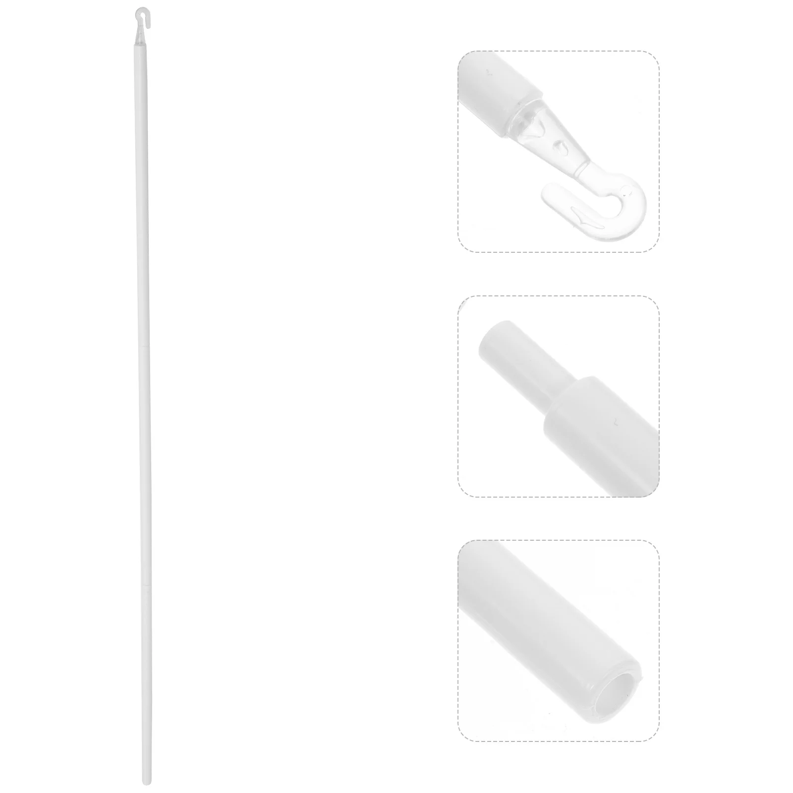 6pcs Blind Wand With Hook Vertical Blind Rod Stick Replacement Home Decor Tilt Rod Parts Curtain Decorative