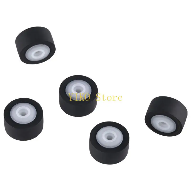 K32C 5PCS 카세트 테이프 레코더 핀치 롤러 휠 고무 압력 레코더 벨트 풀리 세트 교체