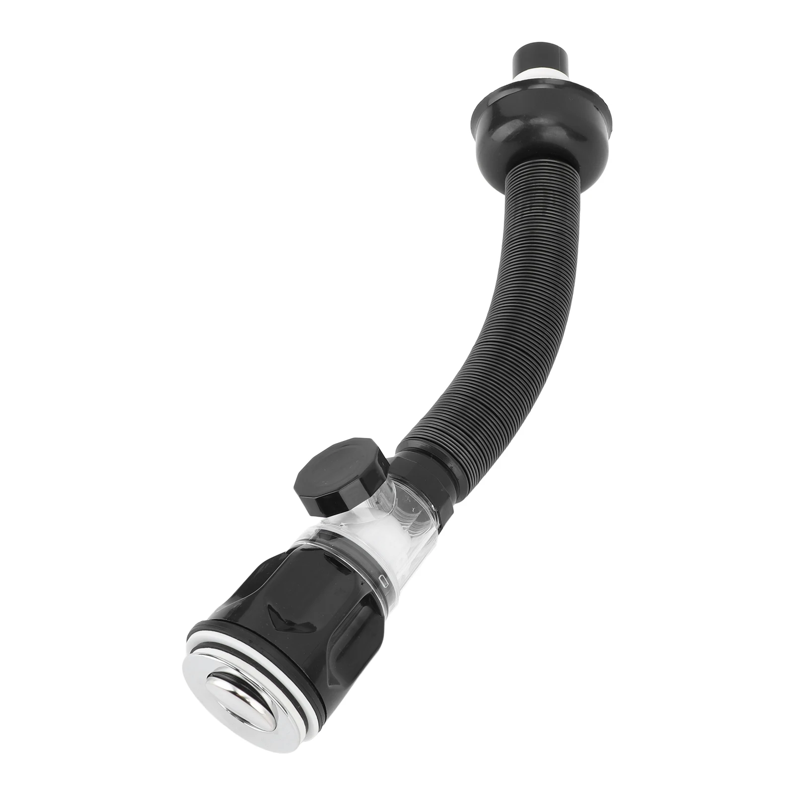 Basin Pipe Plastic Black One Piece Anti Clogging Sink Drain Tubing Pipe for Bathroom Sinks Laundry Sinks Bathroom
