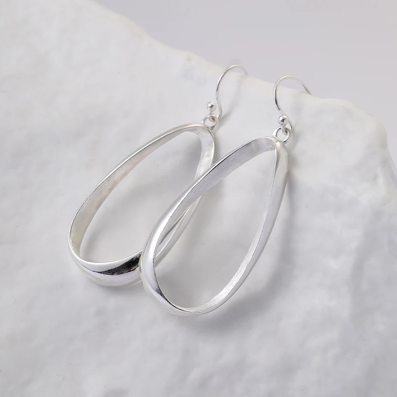 SA SILVERAGE Dangle Earrings for Women Party Fashion Jewelry, 925 Sterling Silver Teardrop Earrings Wedding Trending Boho Design
