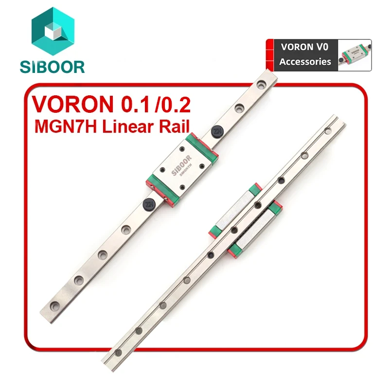 V0.1 V0.2 MGN7H Linear Rail Guide Slide Carriage DIY Rail Kit Build Rust-proof Linear Slider for VORON 0.1 0.2 3D Printer