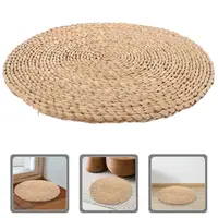 20/30cm Japanese Style Natural Straw Round Pouf Tatami Cushion Rattan Yoga Cushion Woven Sitting Seat Cushion 1