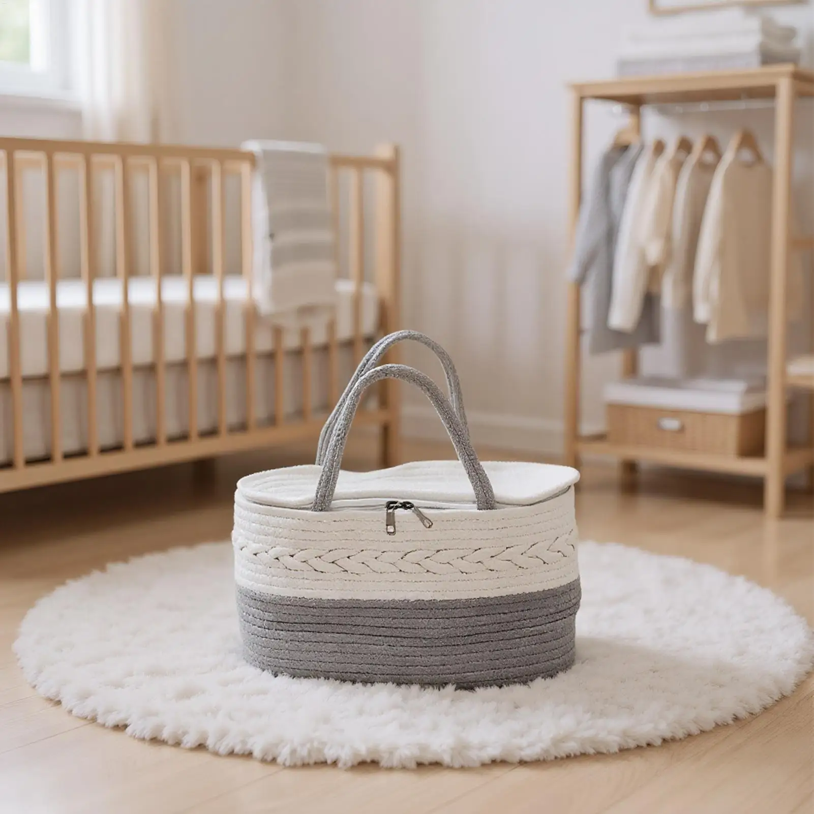 대용량 휴대용 기저귀 정리함, 여행, 야외, 차량, 욕실, 침대 옆에서 사용 가능한 기저귀 교환대 겸 수납 정리함