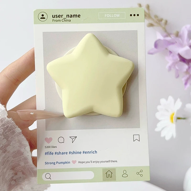 Magnetic Star-Shaped Silicone Ring Stand & Universal Phone Grip Holder