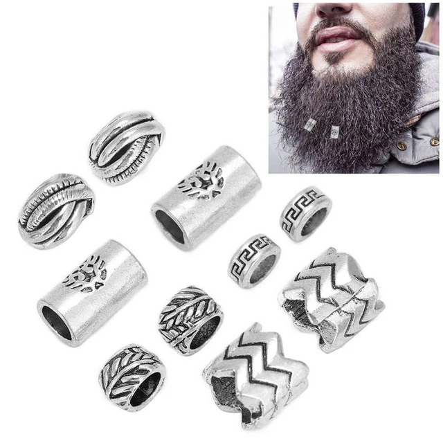 puño Remontarse Cereza Cuentas de tubo de pelo para decoración del cabello, abalorios vikingos  para Barba, colgantes de tubo de rastas antiguas, barbas nórdicas de aseo  masculino, 10 Uds. _ - AliExpress Mobile