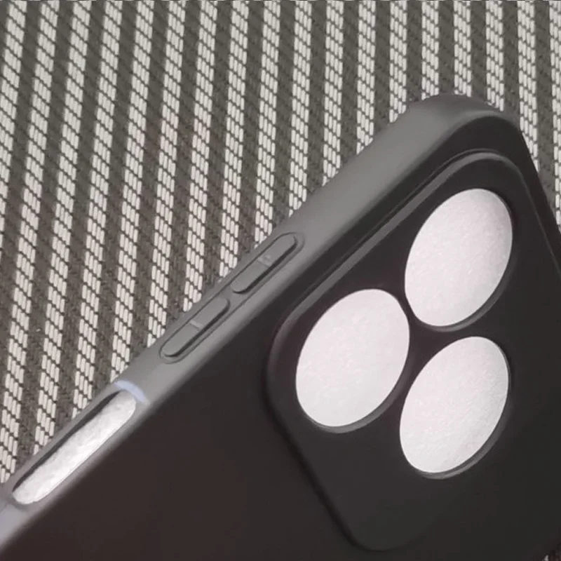Black Bumper Shockproof Soft Rubber TPU Frosted Back Cover
