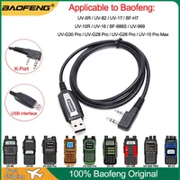 USB Programming Cable for Baofeng UV-5R UV-82 BF-888S UV-S9 Plus UV-10R UV-16 UV17 UV-999 UV-G30 UV-5RA Programming Cable Driver 1