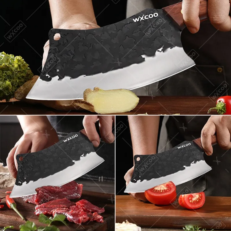 1-11PCS High Carbon Steel Professional Chef Knife Set Sharp Kitchen Knives Sashimi Boning Cooking Beef Vegetable Utility Knife 4