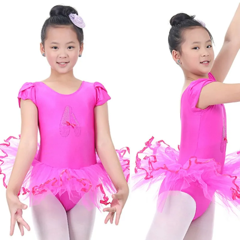 

Girls Ballet Dress Children Ballerina Tutu Kids Ballet Costumes For Dance Leotard Short Sleeved Dancewear