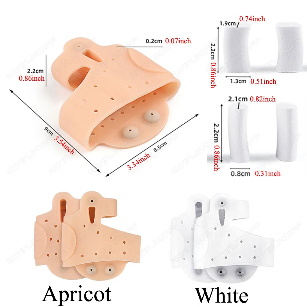 Toe and Forefoot Pads Toe Separator Forefoot Pad Magnetic Therapy Hallux Valgus Corrector Bunion Orthotics Protector Overlapping Pain Relief Cushion