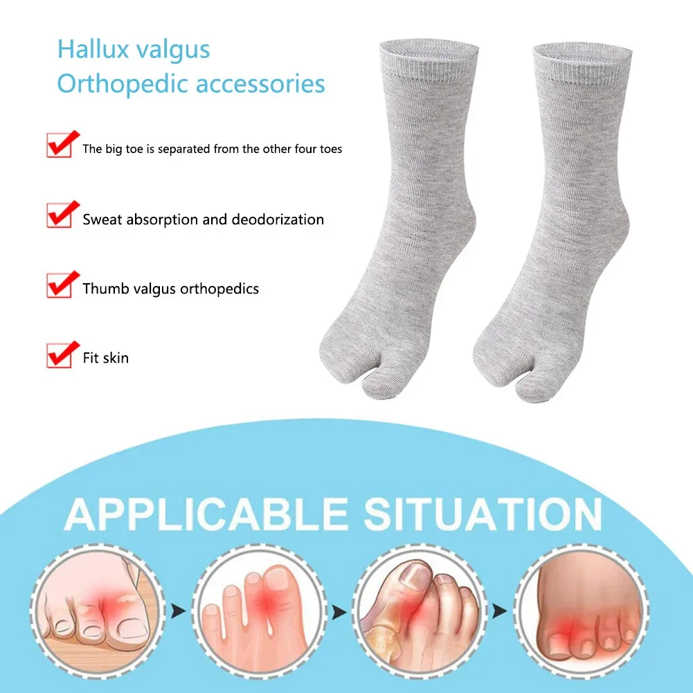 ZFSOCK Donna Tabi Giapponesi Calzini con Alluce Separato, Cotone Calze