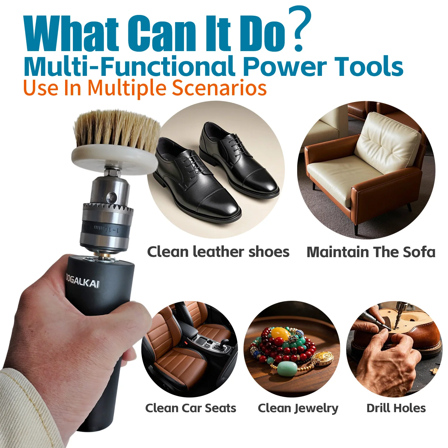 Professional Adjustable Speed Electric Shoe Polisher Kit, Cleaning Leather Care Brush Set ,Dust Polishing Boot Shoe Shine