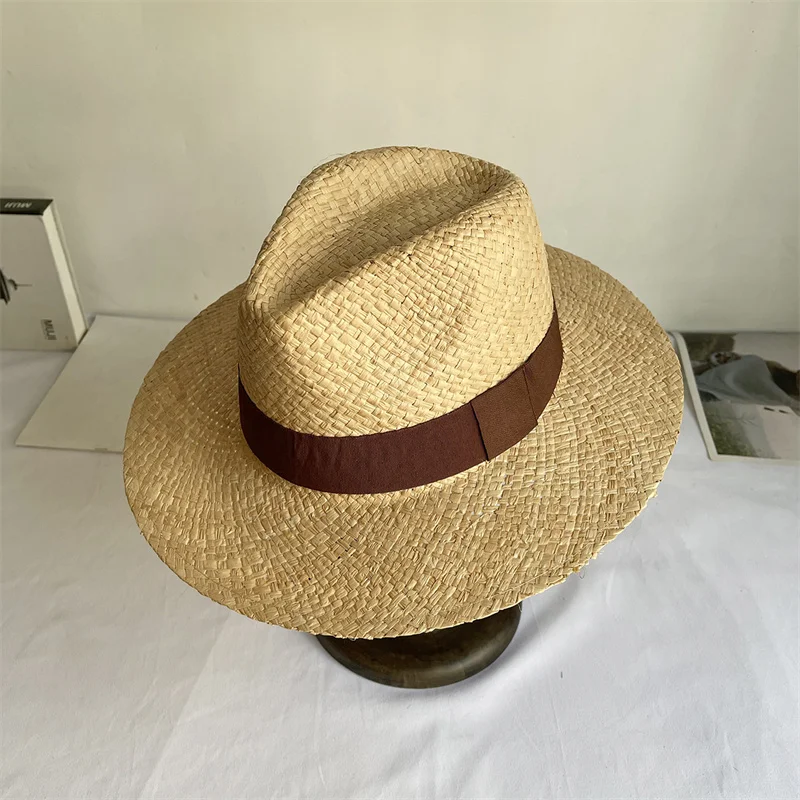Lafite 2023 Summer hat Women's summer beach sun protection straw hat Men's  English jazz hat wholesale