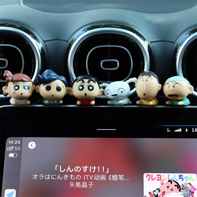 Hot 6pcs/Set Crayon Shin Chan Cartoon Figures Q Version Mini Action - Image 2