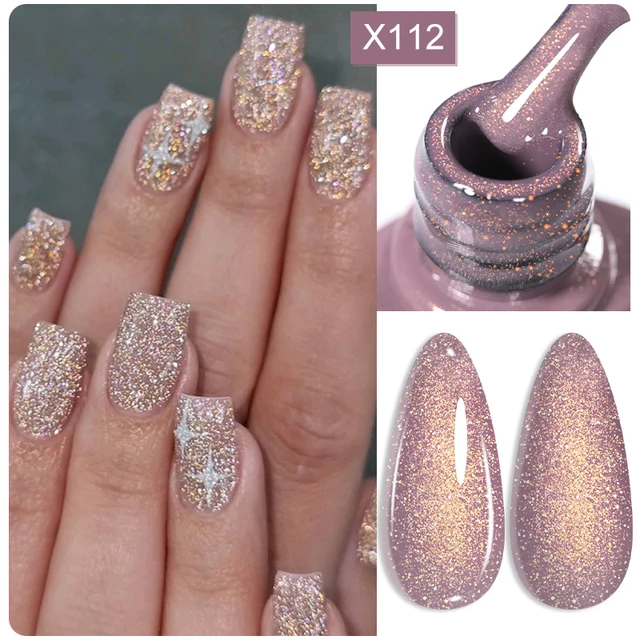 LIToxic-Verhéritage à Ongles Gel UV Pailmétrage pour Nail Art, Paillettes de Rotterdam, 125 Couleurs, Brcorporelle, Coloré, Longue Durée, Manucure, 7ml 1