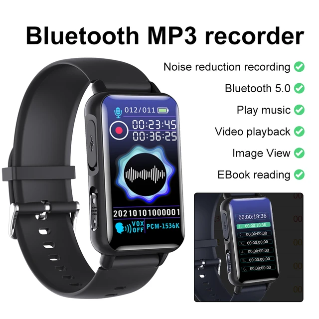 Reloj Digital Con Grabadora De Voz De Pulsera Con Reducción