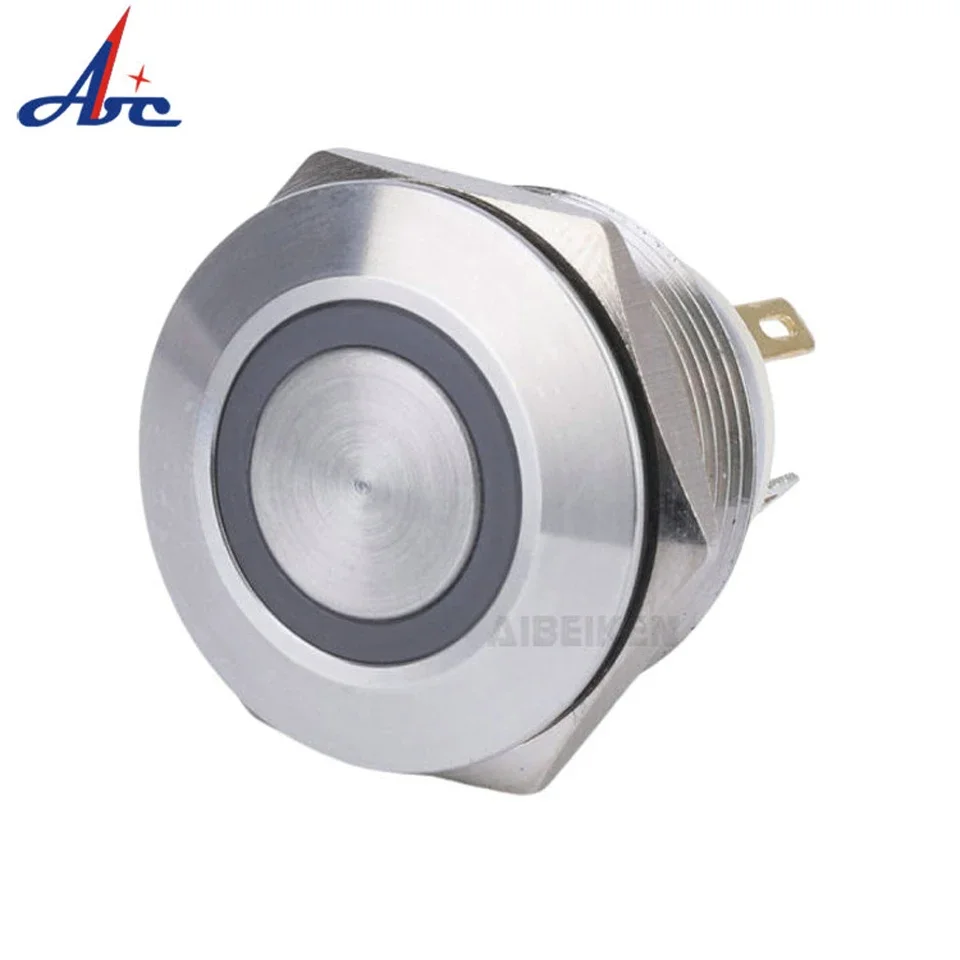 Description Picture 6 of itemMomentary Push Button Switch 1NO Silver contact screw terminal with LED Ring Suitable for 22mm 7/8"" Mounting Hole
