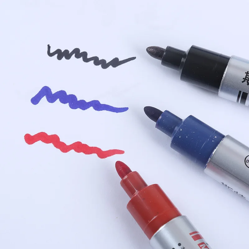 1pc Black/blue/red Colour Big Head Round Head Permanent Marker Bulk  Logistics Courier Can Add Ink The Office Supplies Stationery - Paint  Markers - AliExpress