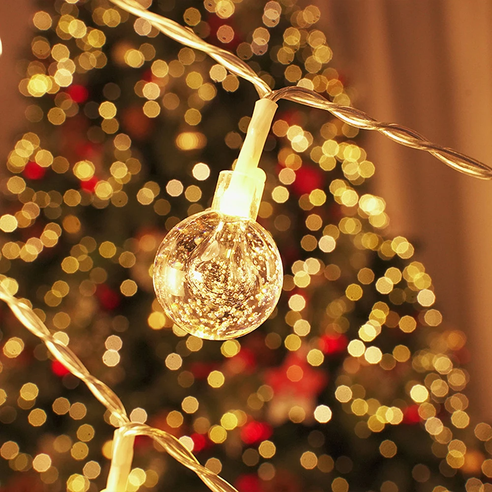 5V 1.5m 3m 6m10m Bubble Ball LED String Fairy Light USB/Battery Powered Warm White/RGB Wedding Christmas Party Home Decoration