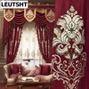 European Style Curtains for Living Decor Dining Room High-end Chenille Embroidered Christmas Curtain Product Customization Sale 1