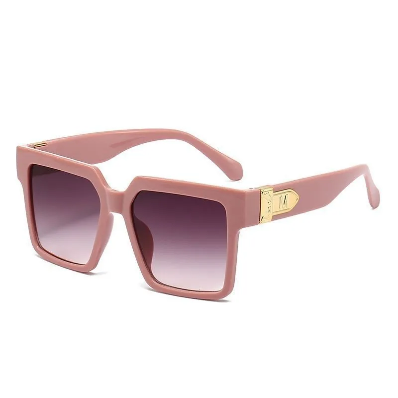 Personalized Candy Color Hip-hop Sunglasses Fashionable Square Sunglasses Trendy Large Frame Plain Face 1/2/3PCS 5367