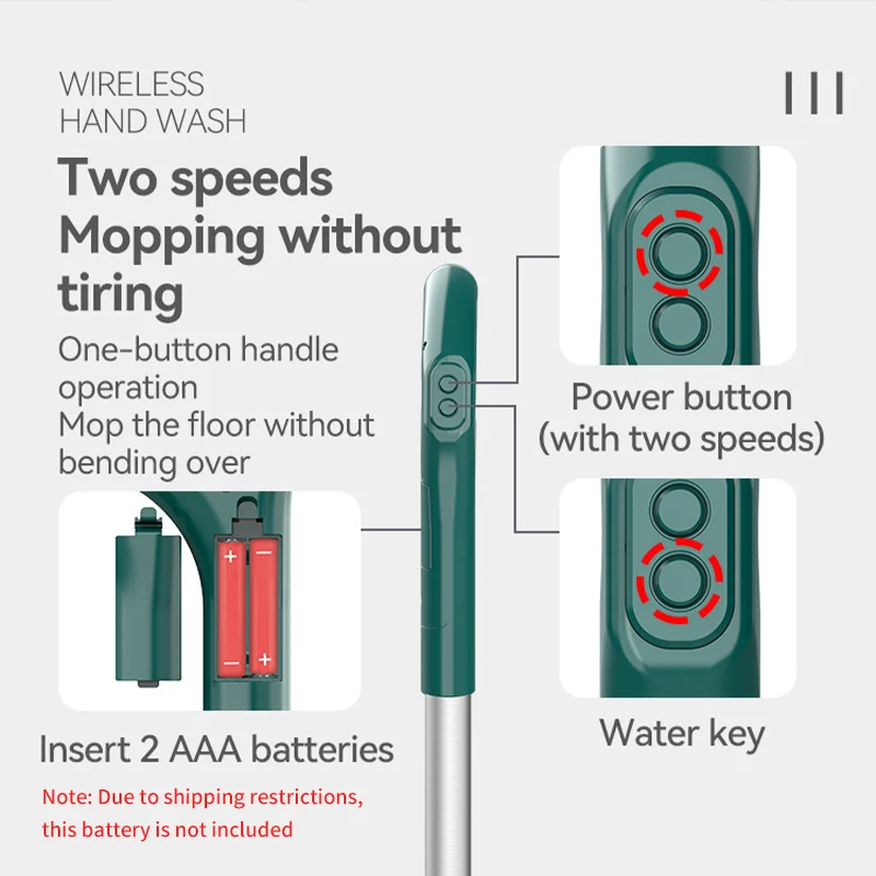 Wireless Steam Mop Electric Mop Sprayer Cleaning Machine Handheld Household Vacuum Cleaner Mop Automatic Sweeping Machine 4