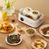 10L Electric Steam Pot Double Layers Stainless Steel Steamer 1500W Heating 60s Fast Steaming Multi Cooker 24H Pre-Timing 220V